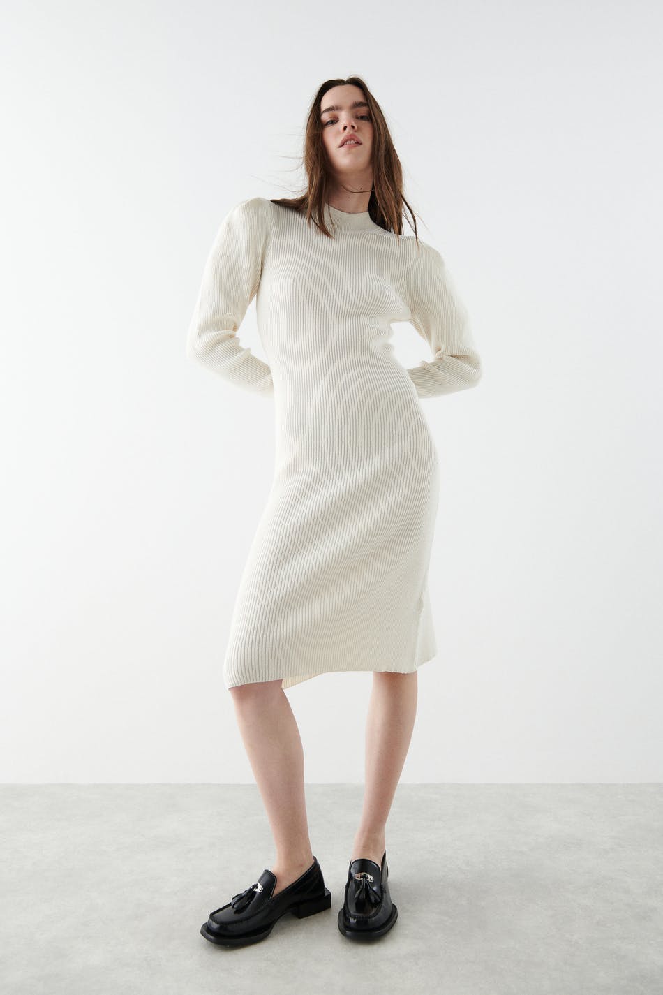 knitted dress - Ecru
