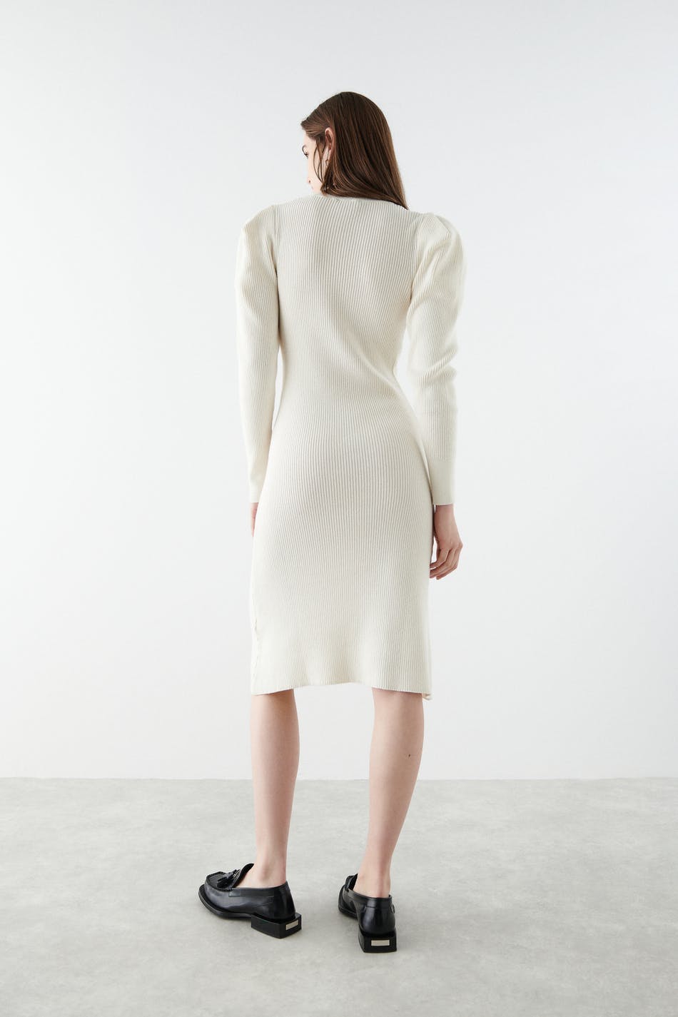 knitted dress - Ecru