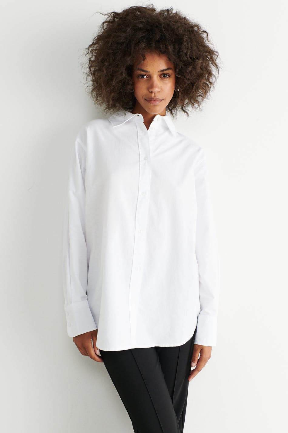 Oversized oxford shirt - Blanc