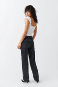 low straight jeans - Classic blue