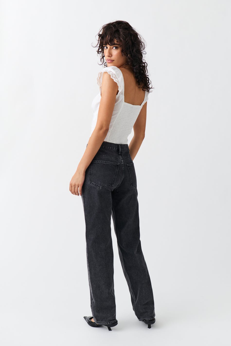 low straight jeans - Classic blue