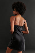 Flora lace mini dress - Noir