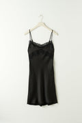 Flora lace mini dress - Noir