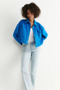 short shacket - French blue
