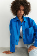 short shacket - French blue