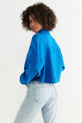 short shacket - French blue