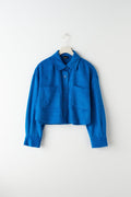 short shacket - French blue