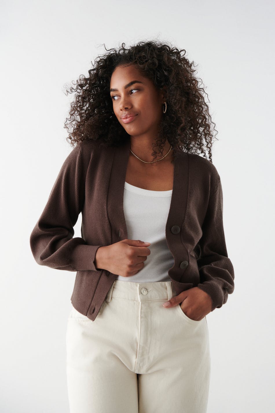 Rosa knitted cardigan - French roast