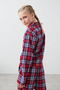 Y flannel pyjama shirt - Red check