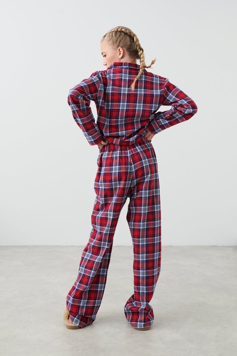 trousers - Red check