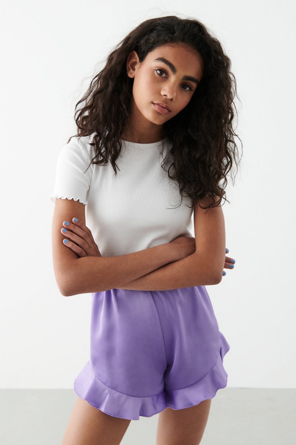 frill shorts - Violet