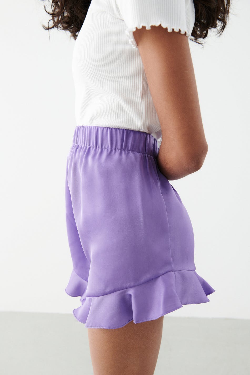 frill shorts - Violet
