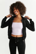 Velour hoodie - Noir