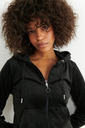 Velour hoodie - Noir