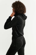 Velour hoodie - Noir