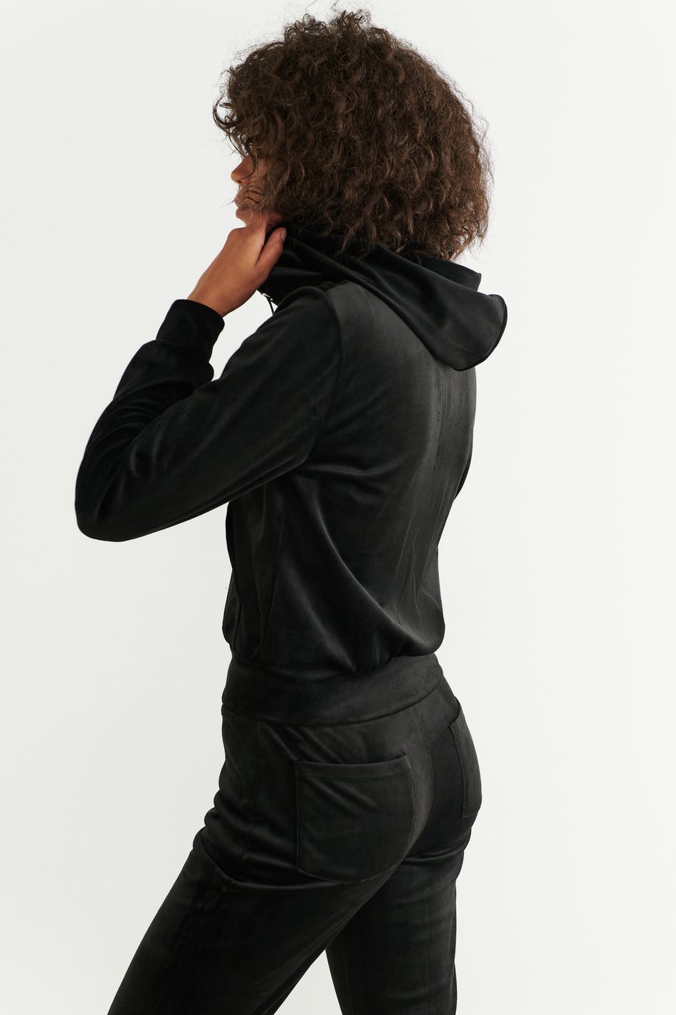 Velour hoodie - Noir