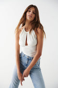 halterneck top - Floral aop