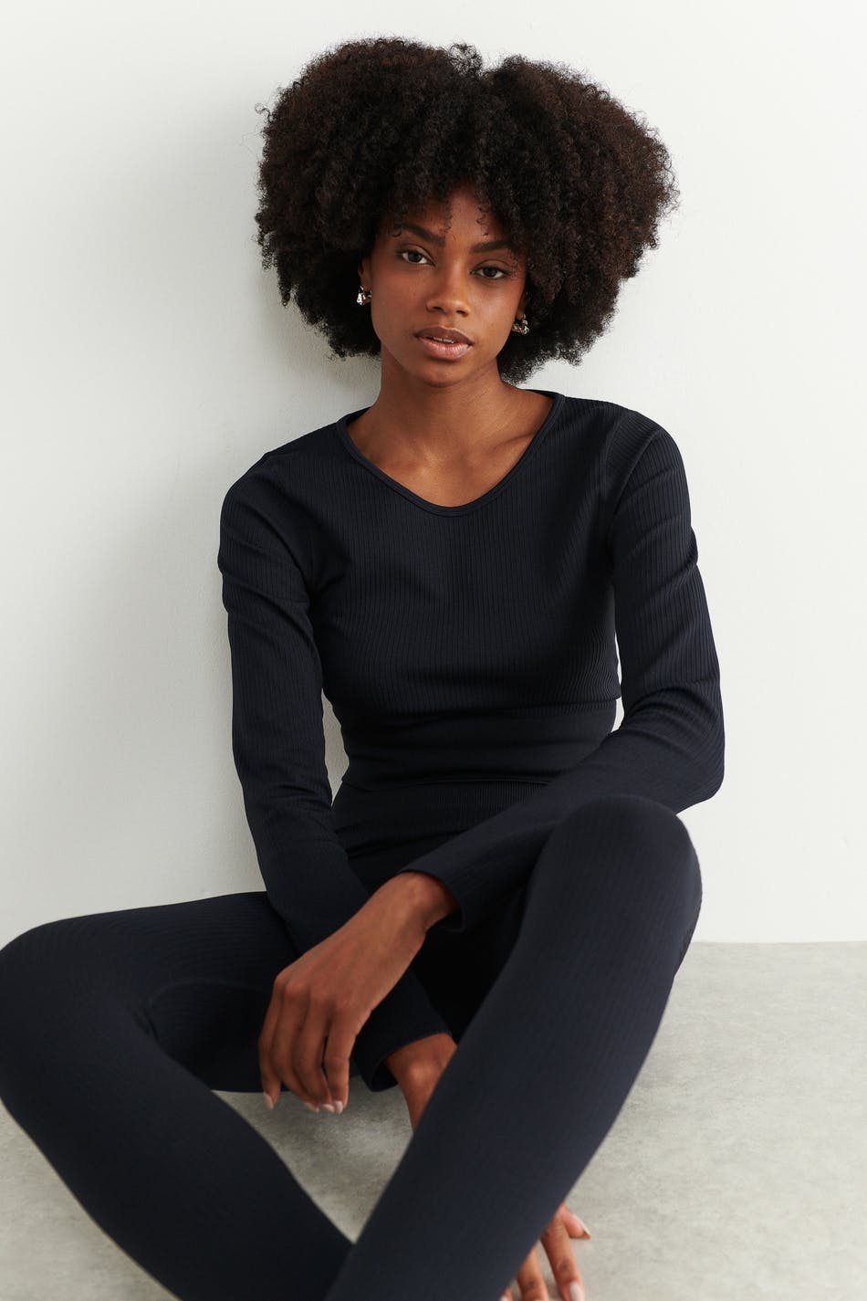 seamless top - Noir