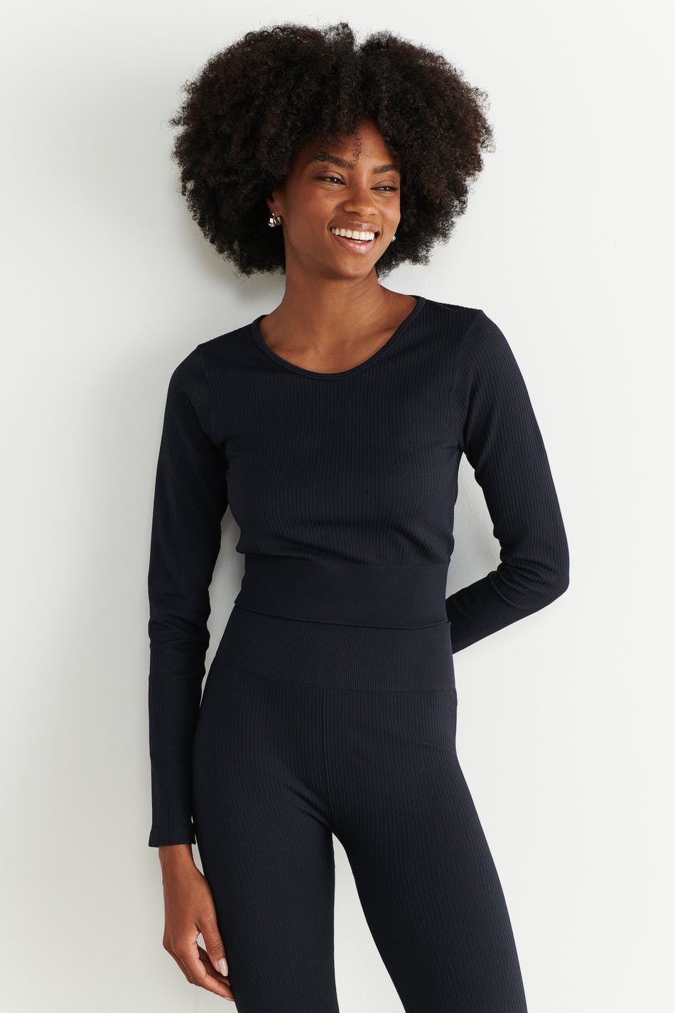 seamless top - Noir