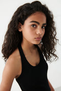 halterneck top - Noir