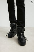 padded boots - Noir