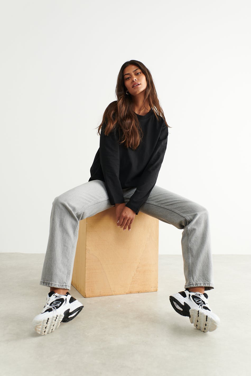 Basic long sleeve tee - Noir