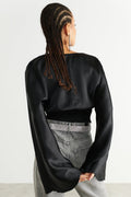 Satin blouse - Noir