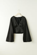 Satin blouse - Noir