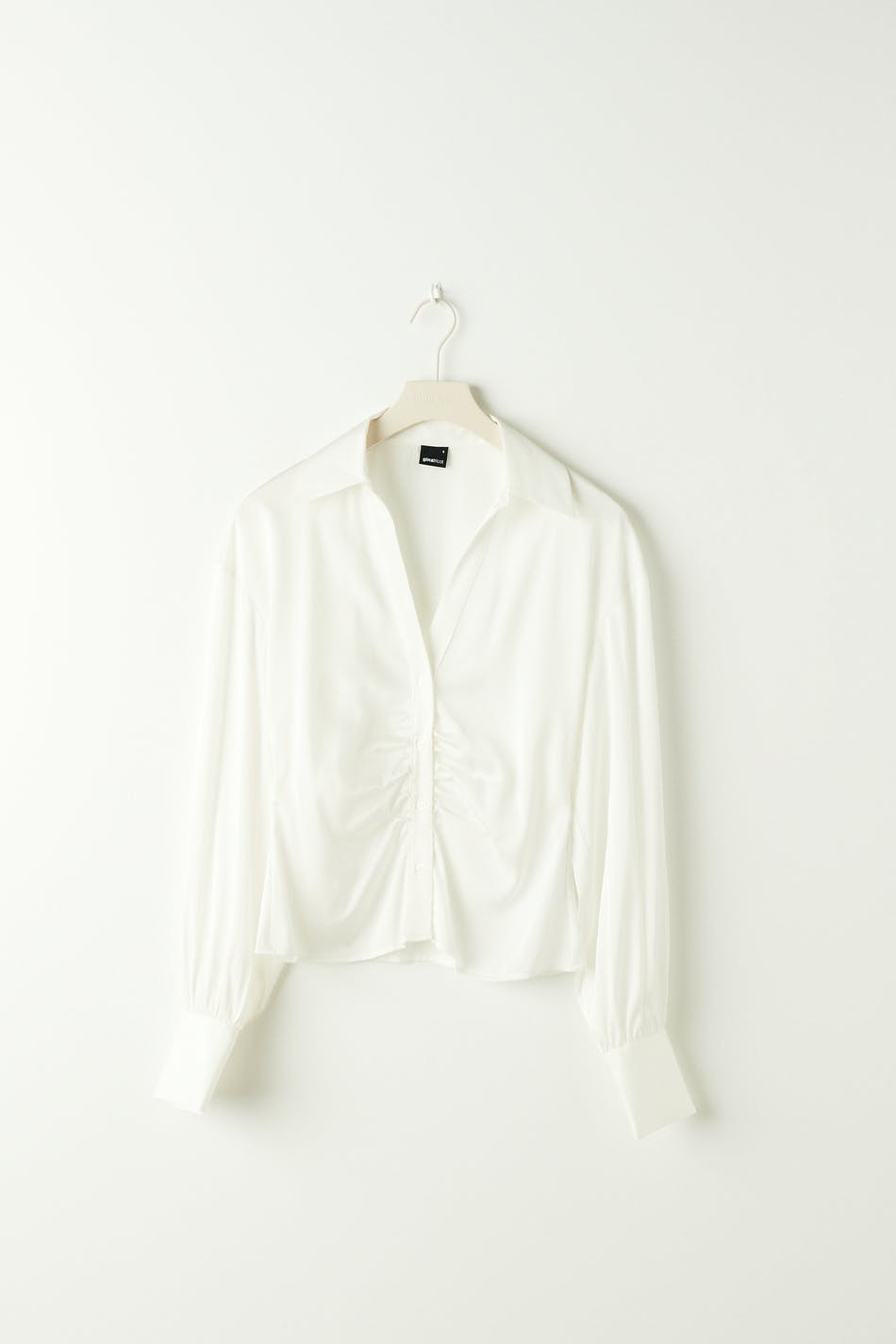Satin blouse - Blanc cassé