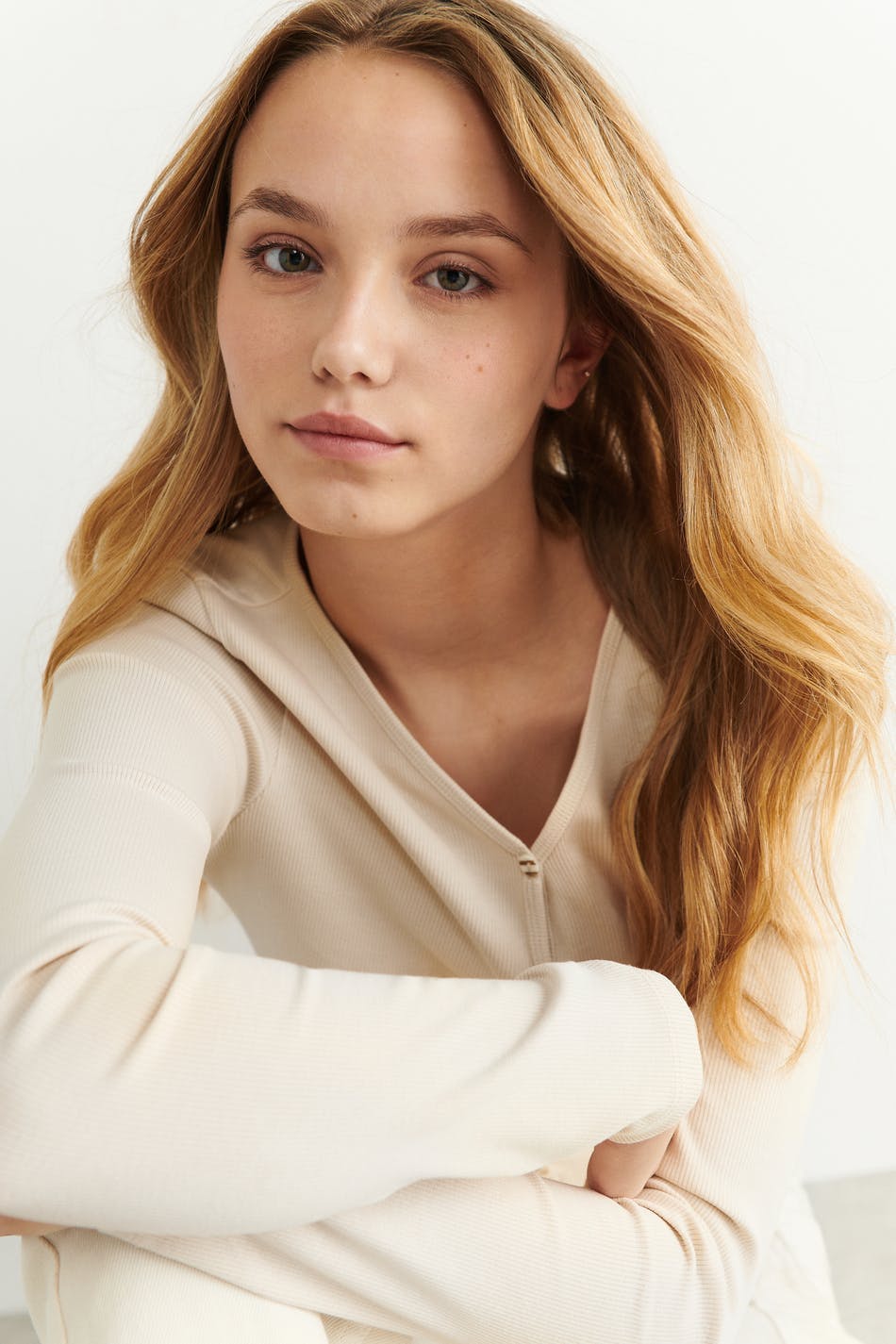 Y cropped cardigan - Beige