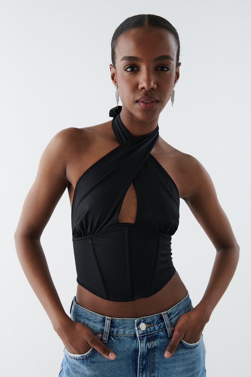 corset top - Noir