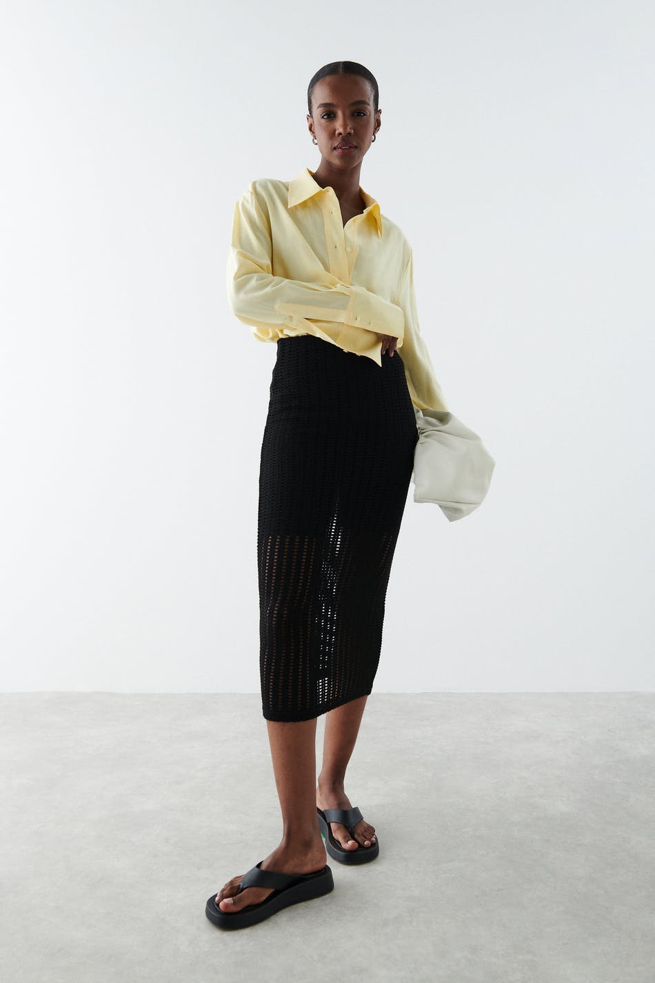 Michelle crochet skirt - Noir