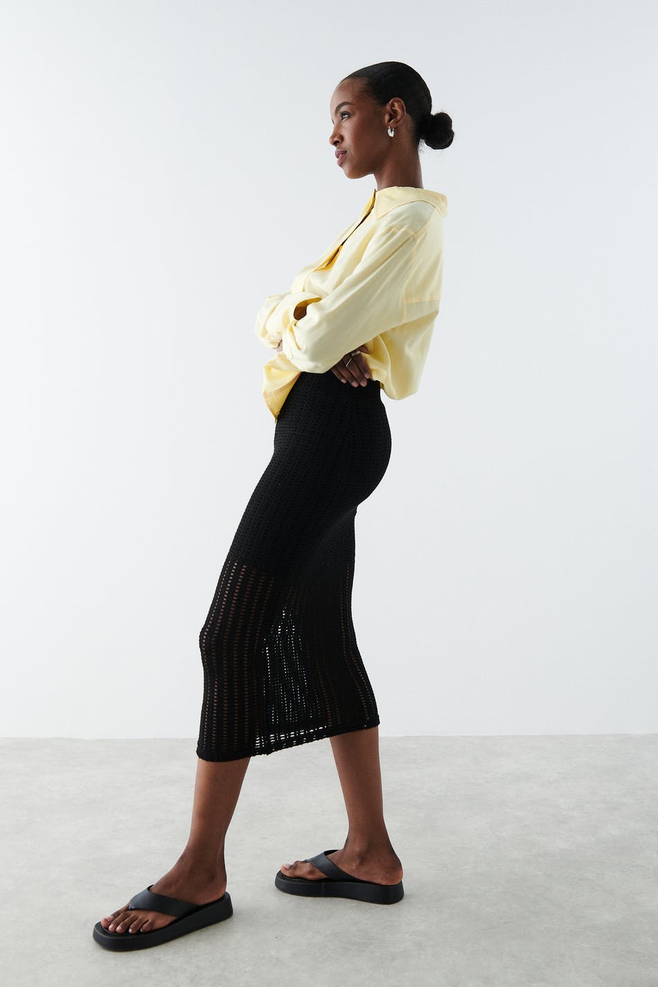 Michelle crochet skirt - Noir
