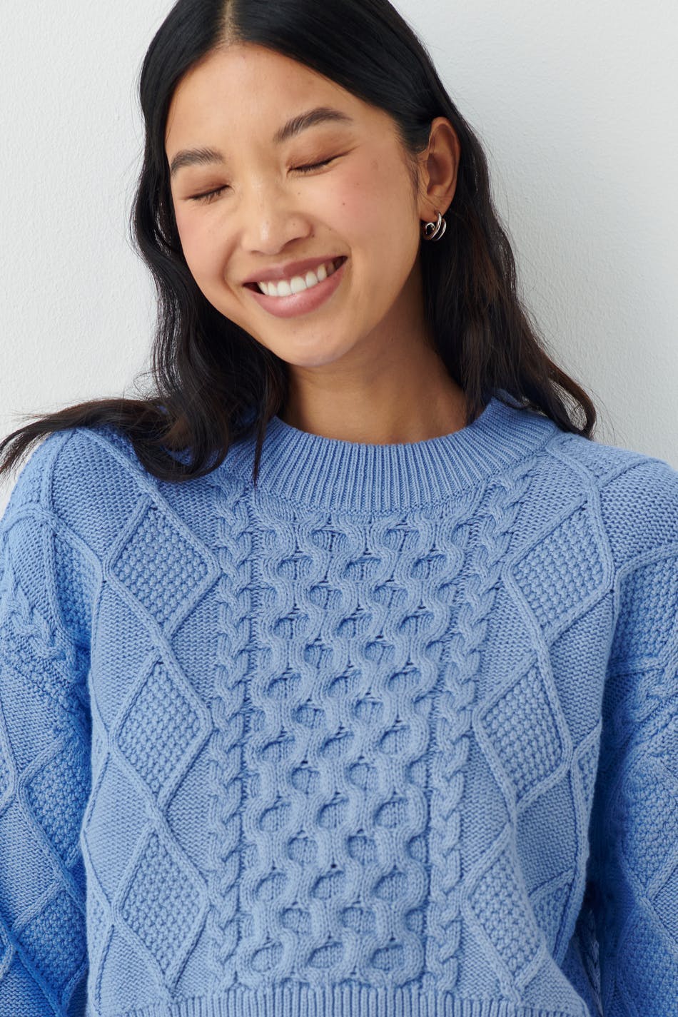 Hailey knitted sweater - Bleu