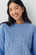 Hailey knitted sweater - Bleu