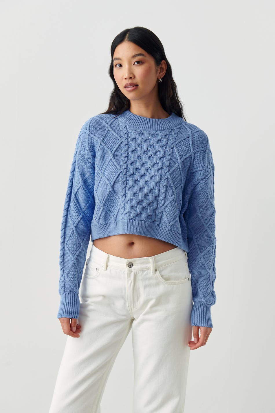 Hailey knitted sweater - Bleu