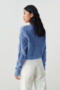 Hailey knitted sweater - Bleu