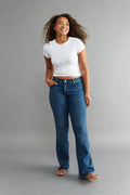 low waist bootcut jeans - Noir