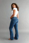low waist bootcut jeans - Noir