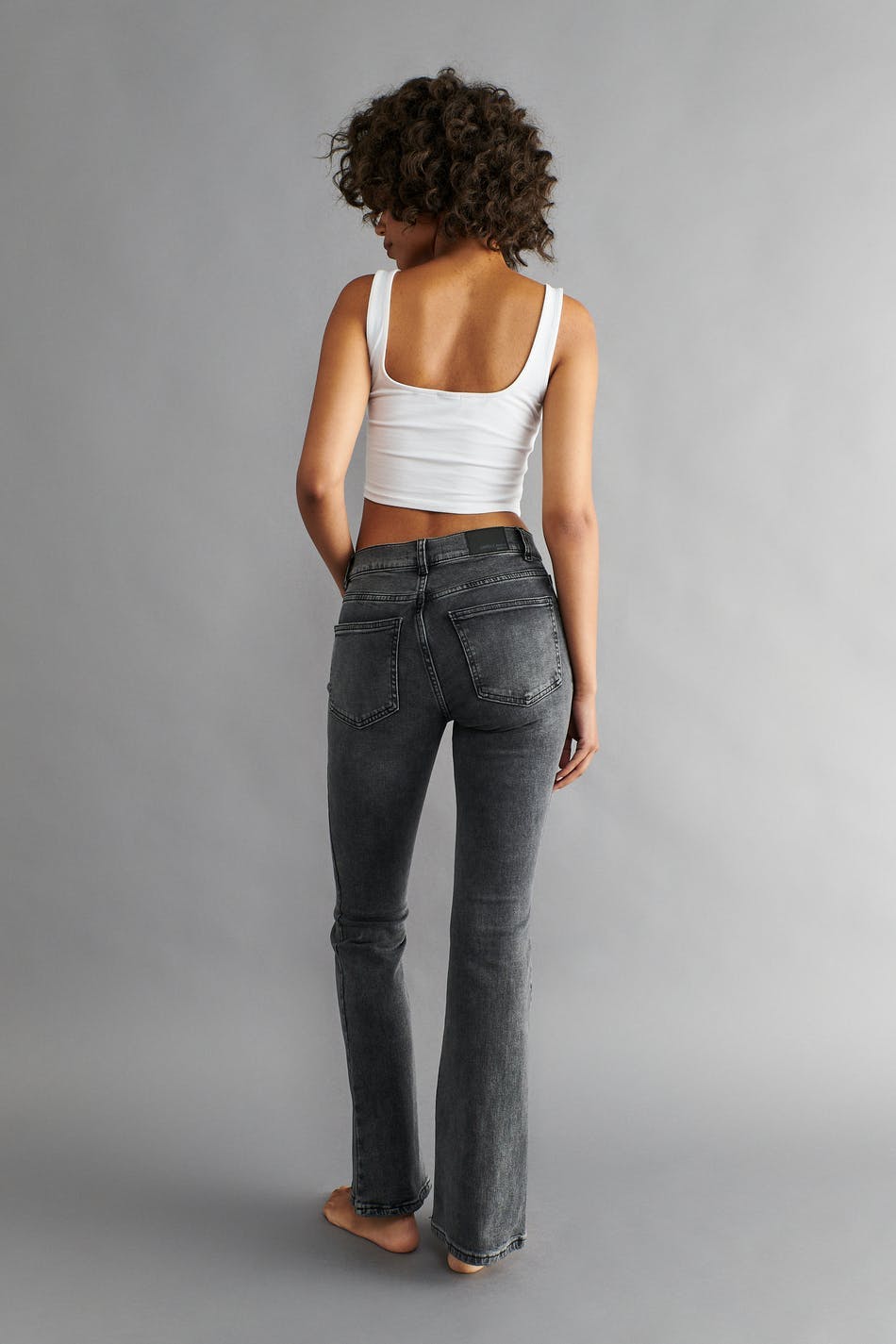 low waist bootcut jeans - Ocean blue