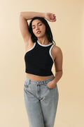 Ciara tank - Black/white