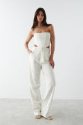 mesh corset - Blanc cassé