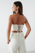 mesh corset - Blanc cassé