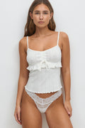 3-pack lace string - Blanc