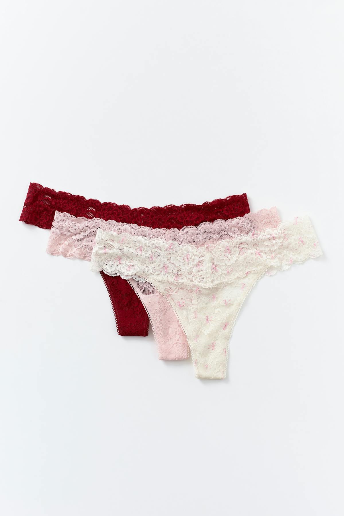 3-pack lace string - Multi blue