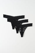 3-pack lace string - Blanc