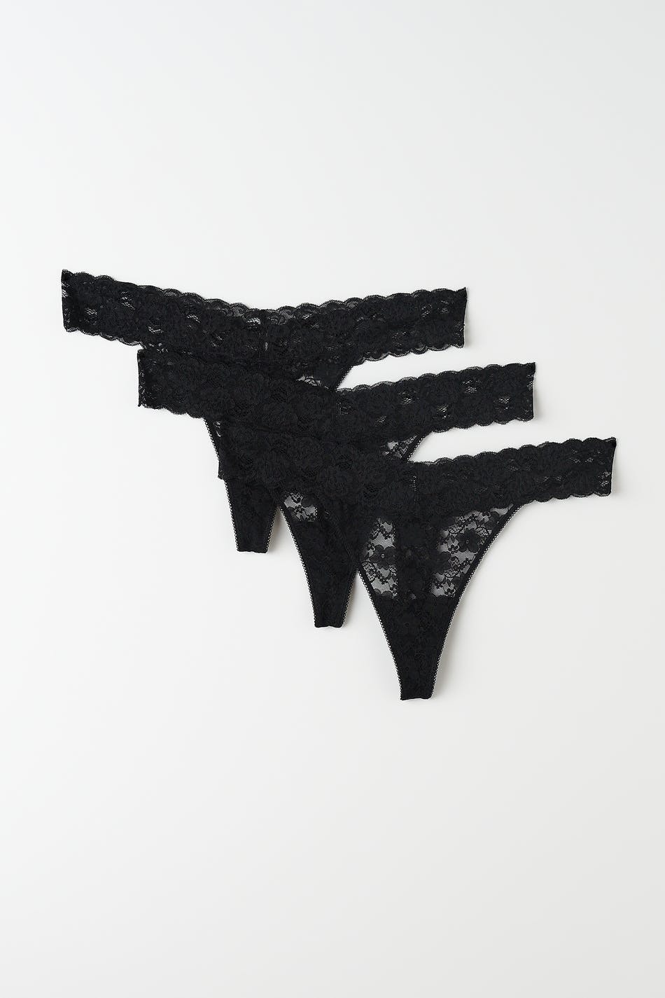 3-pack lace string - Blanc