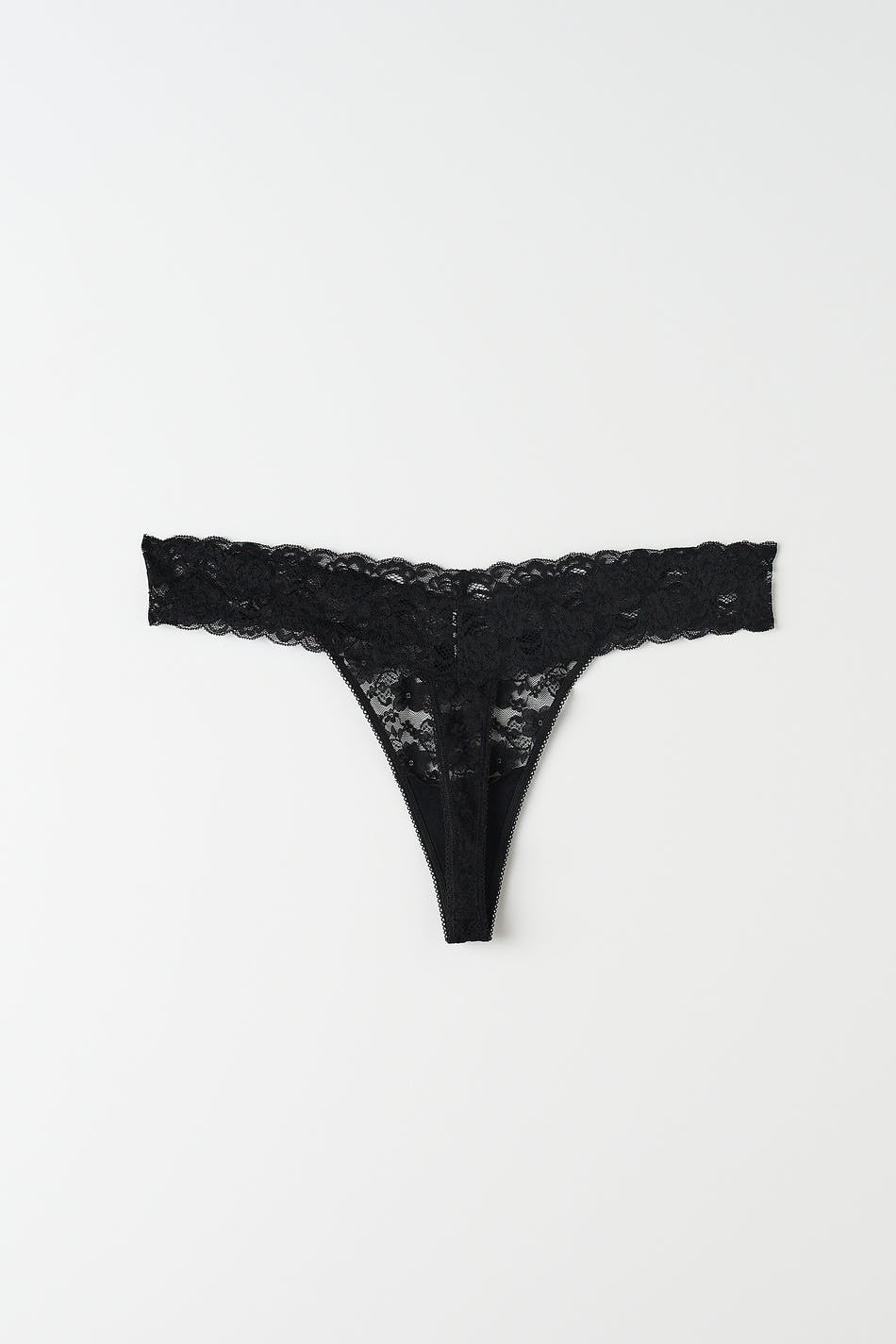 3-pack lace string - Noir
