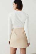 Aya pu skirt - Bone white