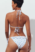 Frill tie bikini brief - Soft flower aop